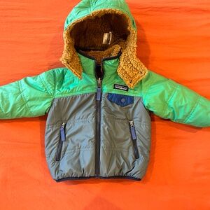 Patagonia Baby Reversible Tribbles Hoody Puffer Jacket Reversible 18-24 months